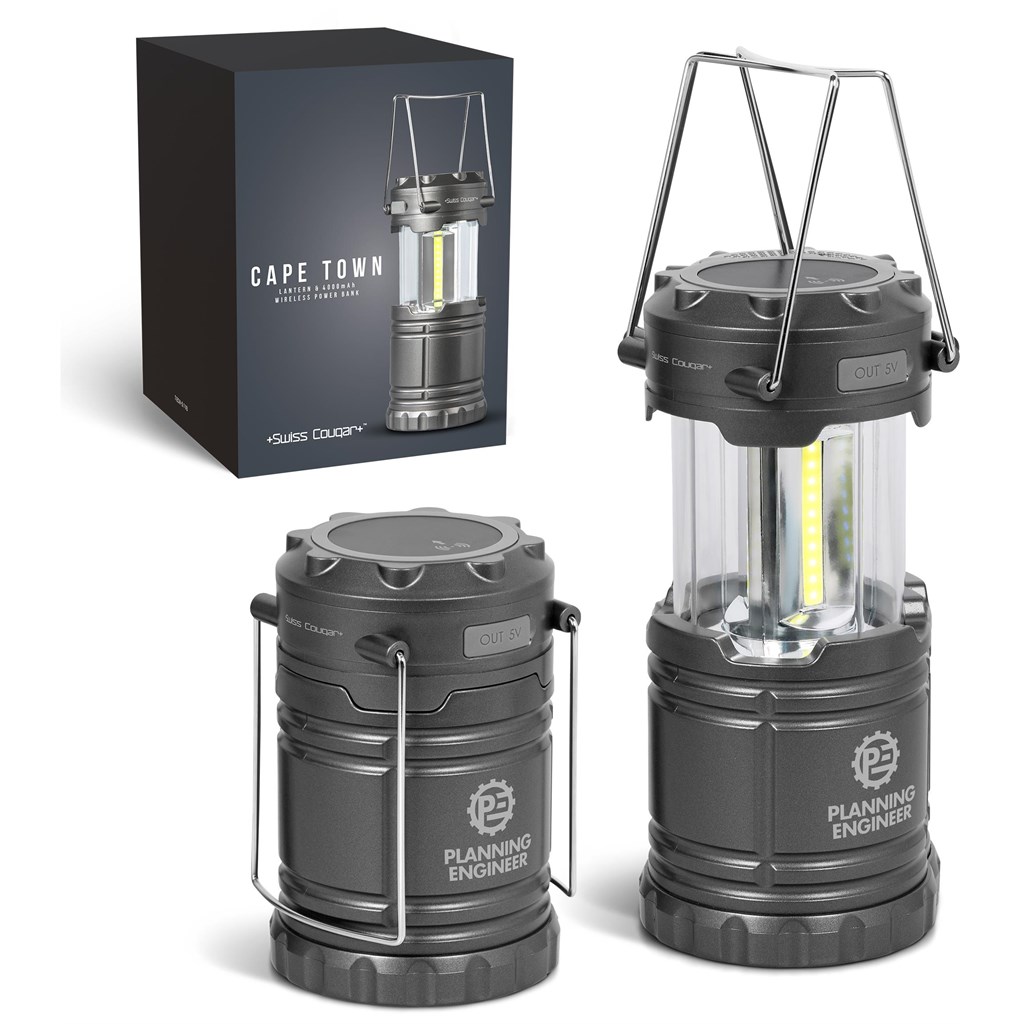 Swiss Cougar Cape Town Lantern & Wireless Charging Power Bank - 4 000mAh