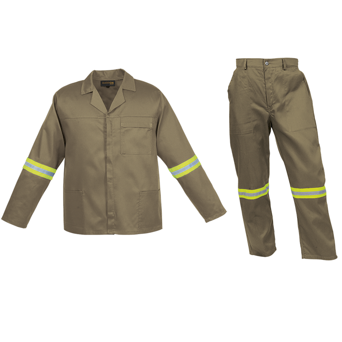 Barron Budget Poly Cotton Conti Suit with Reflective